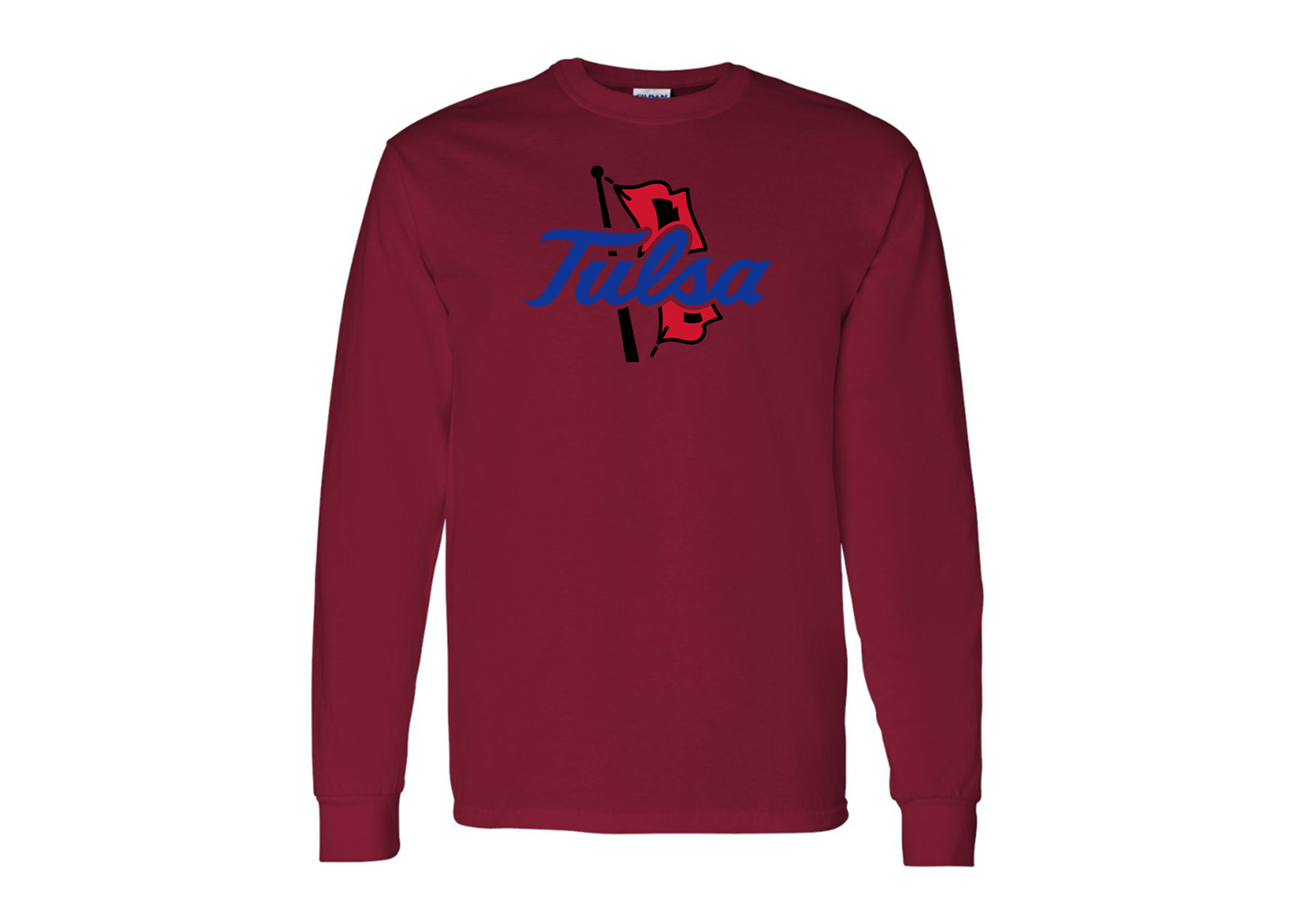 Men's Tulsa Golden Hurricane Gildan Heavy Cotton Long Sleeve T-Shirt