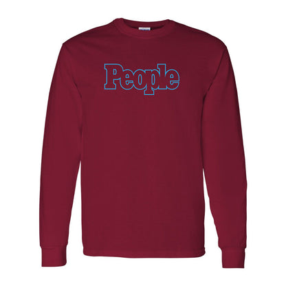 Men's People Magazine Logo Gildan Heavy Cotton Long Sleeve T-Shirt