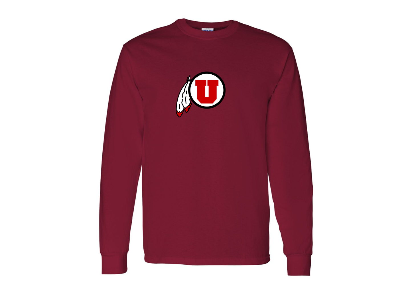 Men's Utah Utes Gildan Heavy Cotton Long Sleeve T-Shirt
