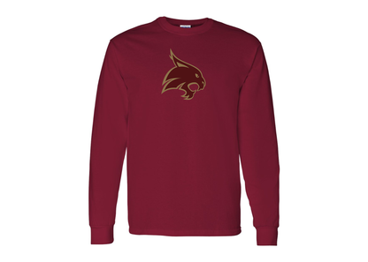 Men's Texas State Bobcats Gildan Heavy Cotton Long Sleeve T-Shirt