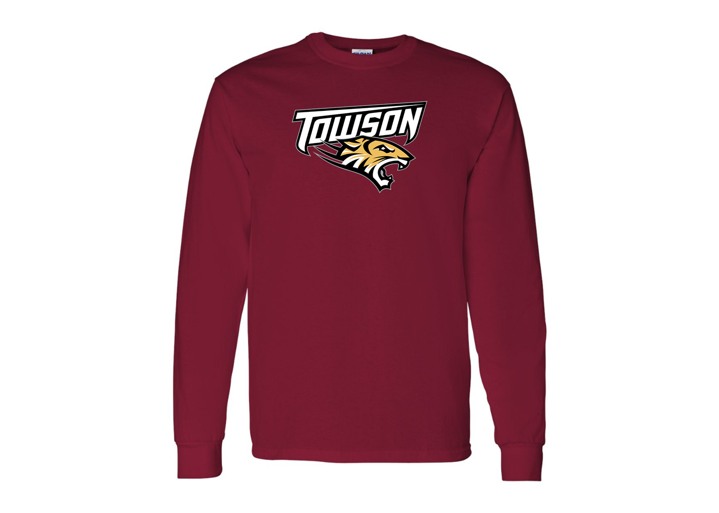 Men's Towson Tigers Gildan Heavy Cotton Long Sleeve T-Shirt