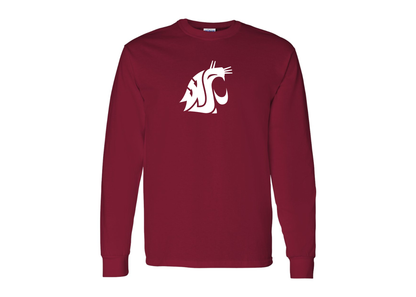 Men's Washington State Cougars Gildan Heavy Cotton Long Sleeve T-Shirt
