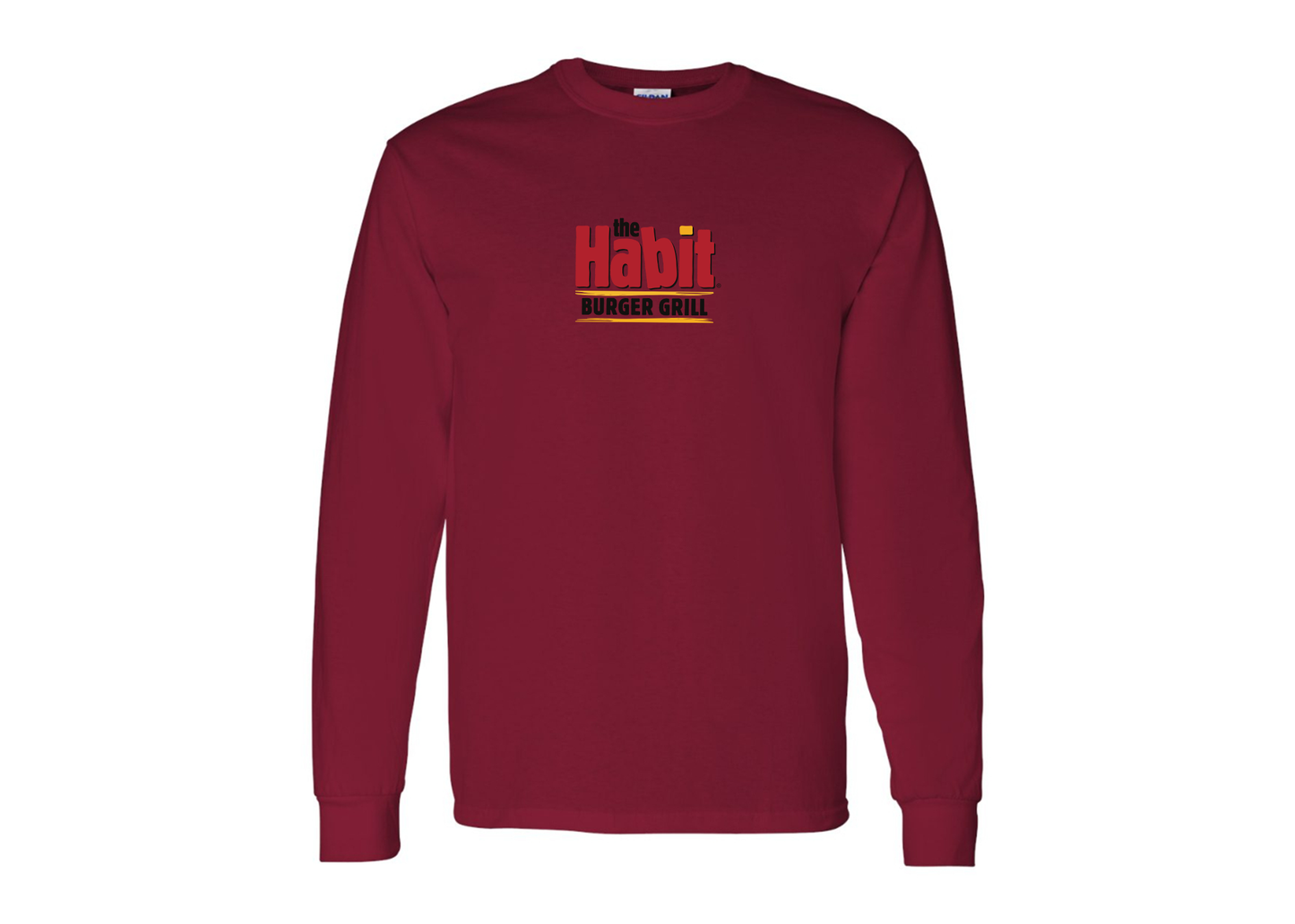 Men's The Habit Burger Grill Gildan Heavy Cotton Long Sleeve T-Shirt
