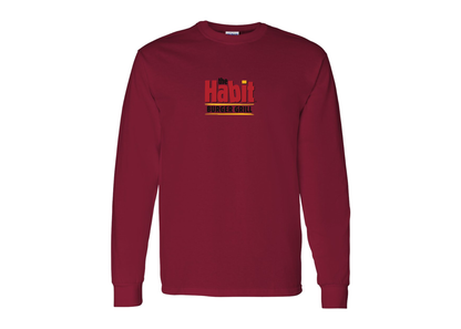 Men's The Habit Burger Grill Gildan Heavy Cotton Long Sleeve T-Shirt