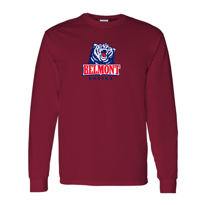 Men's Belmont Bruins  Gildan Heavy Cotton Long Sleeve T-Shirt