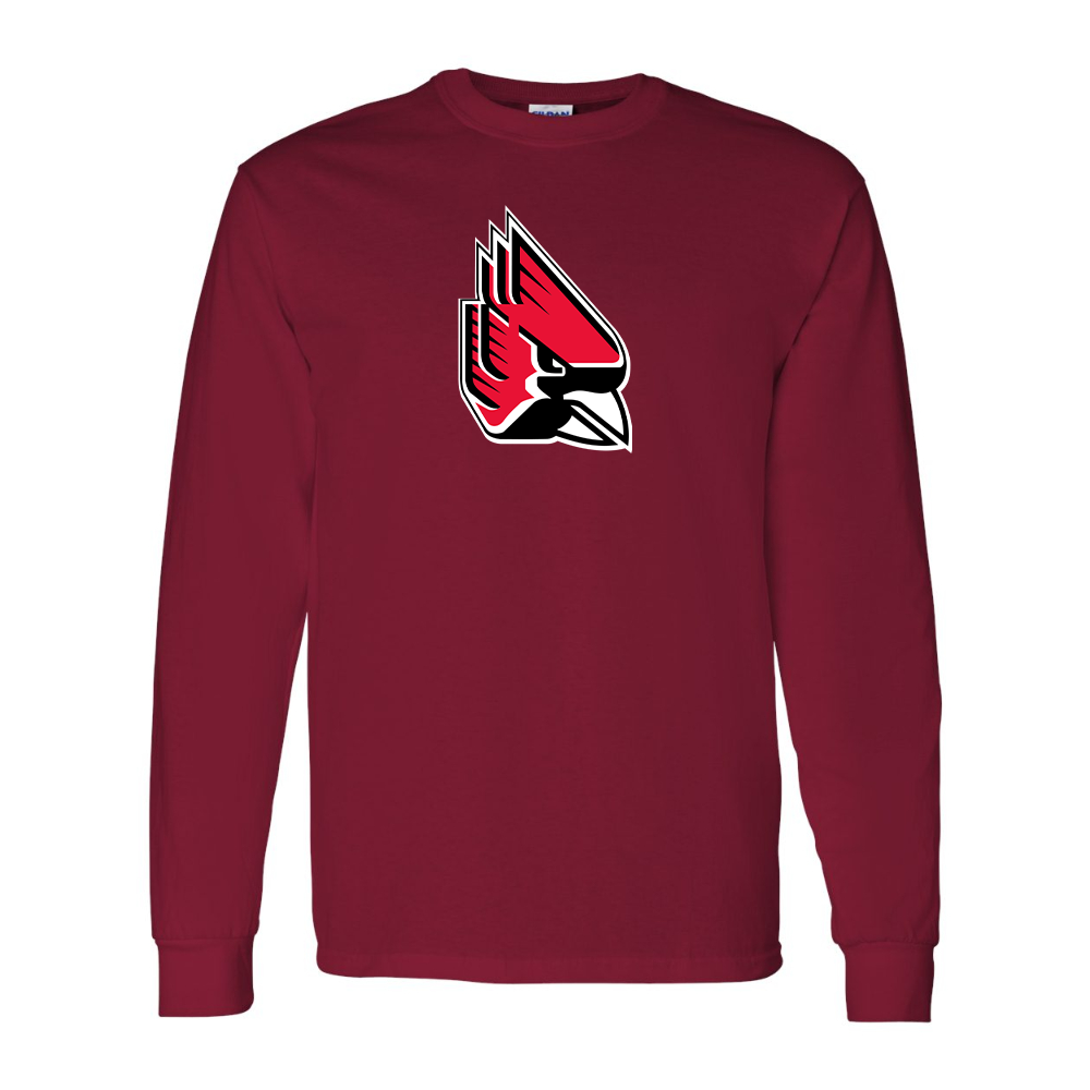 Men's   Ball State Cardinals Gildan Heavy Cotton Long Sleeve T-Shirt