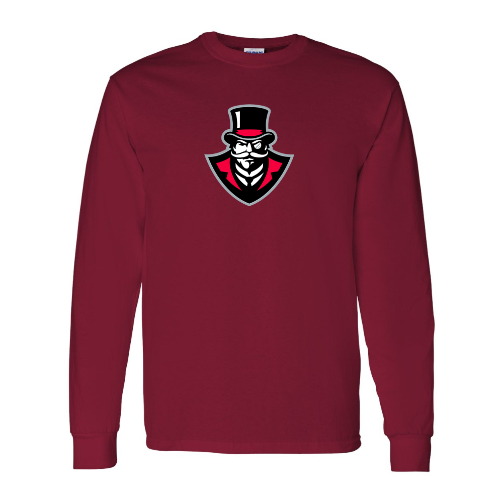 Men's  Austin Peay Governors  Gildan Heavy Cotton Long Sleeve T-Shirt