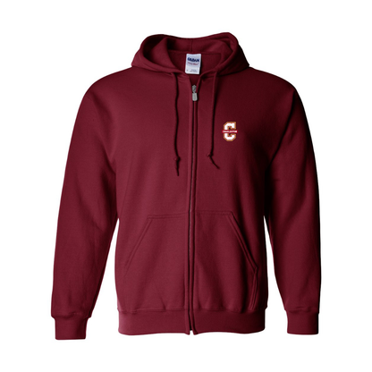 Men's Charleston Cougars  Gildan  Heavy Blend Full Zip Hooded Sweatshirt