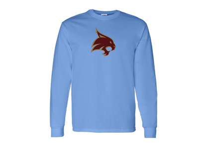Men's Texas State Bobcats Gildan Heavy Cotton Long Sleeve T-Shirt