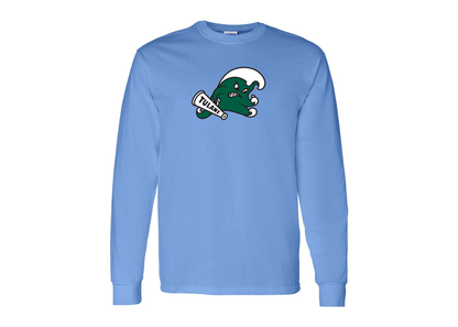 Men's Tulane Green Wave Gildan Heavy Cotton Long Sleeve T-Shirt