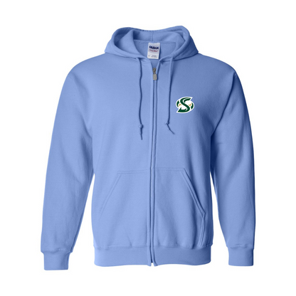 Men's Sacramento State Hornets Logo  Gildan  Heavy Blend Full Zip Hooded Sweatshirt