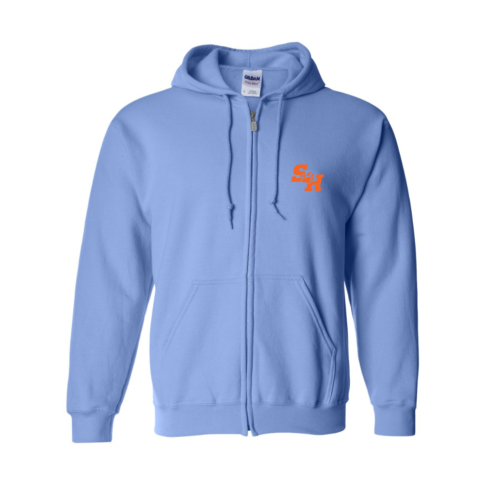 Men's Sam Houston State Bearkats Logo Gildan  Heavy Blend Full Zip Hooded Sweatshirt