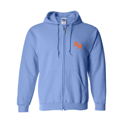 Men's Sam Houston State Bearkats Logo Gildan  Heavy Blend Full Zip Hooded Sweatshirt