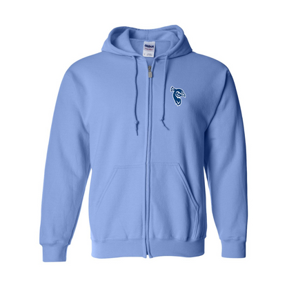 Men's Saint Peters Peacocks Logo Gildan  Heavy Blend Full Zip Hooded Sweatshirt