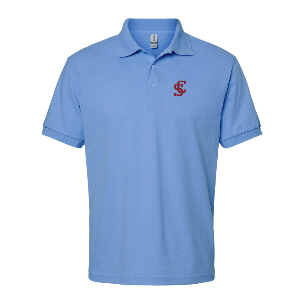 Men's Santa Clara Broncos Logo Gildan Dry Blend Jersey Polo