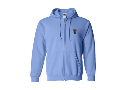 Men's Montana Grizzliesl Gildan  Heavy Blend Full Zip Hooded Sweatshirt