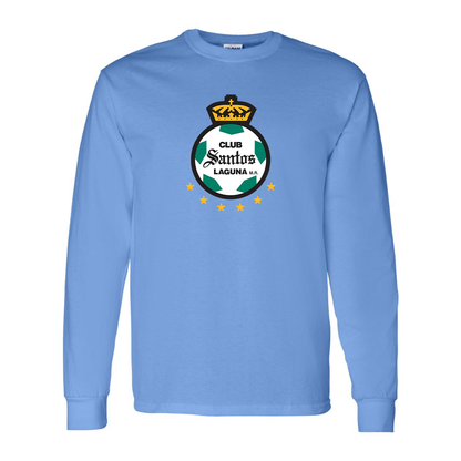 Men's Santos Laguna Soccer Gildan Heavy Cotton Long Sleeve T-Shirt