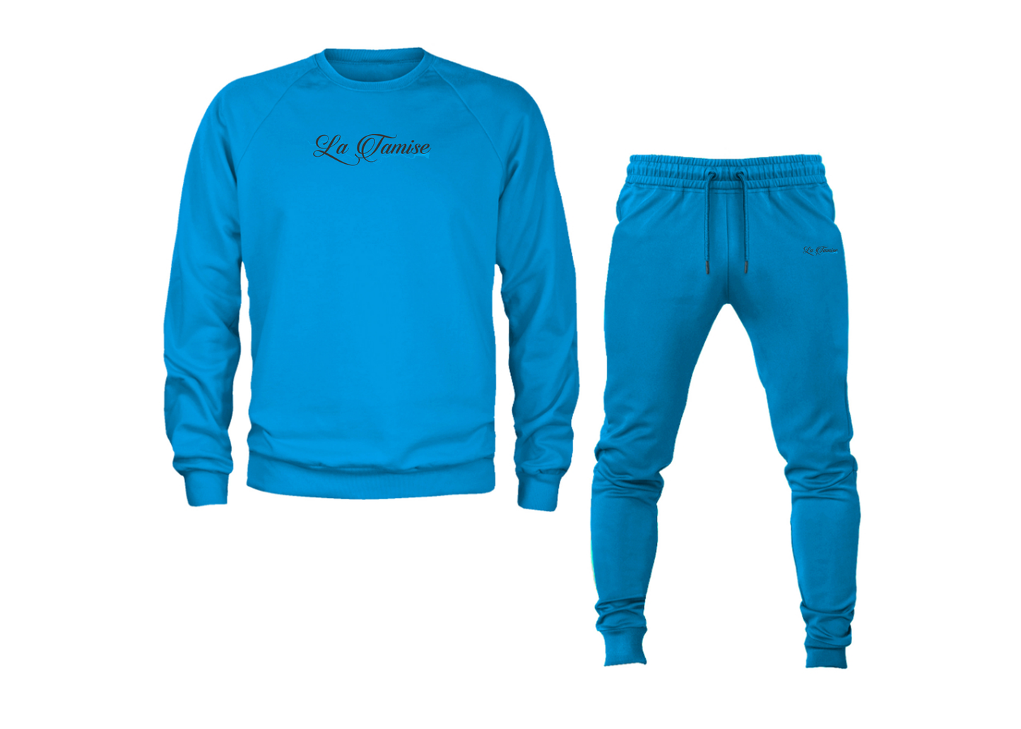 Men's La Tamise Logo Crewneck Sweatshirt Joggers Suit