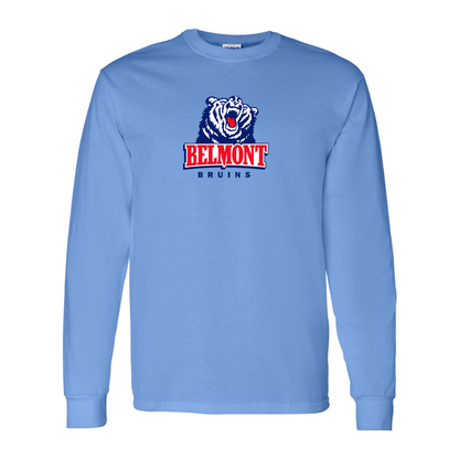 Men's Belmont Bruins  Gildan Heavy Cotton Long Sleeve T-Shirt