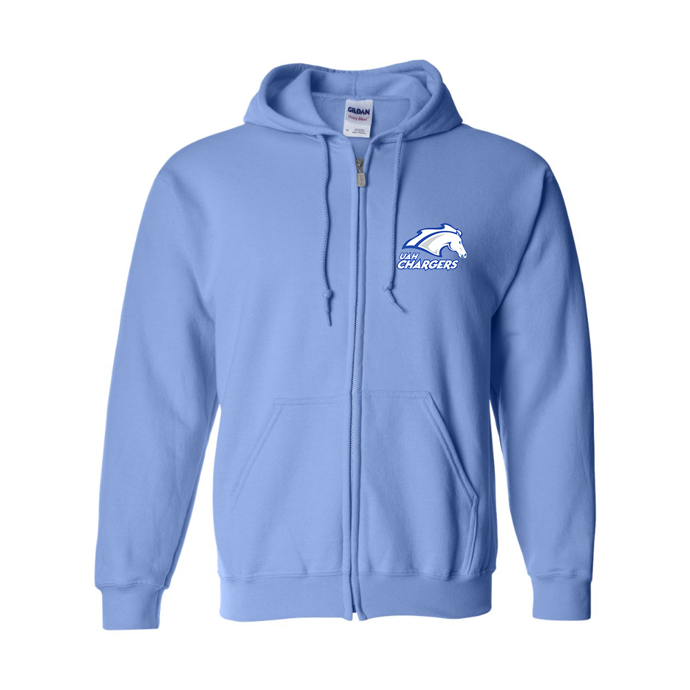 Men's Alabama Huntsville Chargers  Gildan  Heavy Blend Full Zip Hooded Sweatshirt