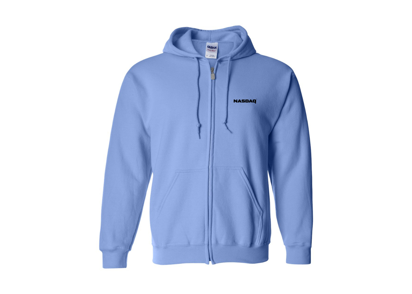Men's Nasdaq Logo Gildan  Heavy Blend Full Zip Hooded Sweatshirt