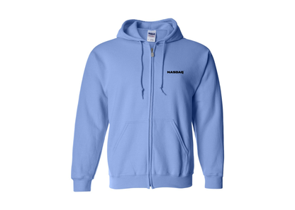 Men's Nasdaq Logo Gildan  Heavy Blend Full Zip Hooded Sweatshirt