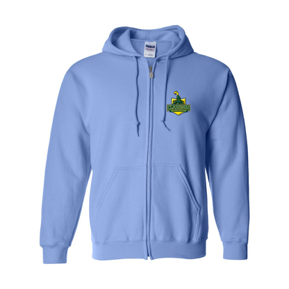 Men's Clarkson Golden Knights Gildan  Heavy Blend Full Zip Hooded Sweatshirt