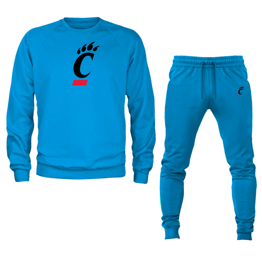 Men's Cincinnati Bearcats Crewneck Sweatshirt Joggers Suit