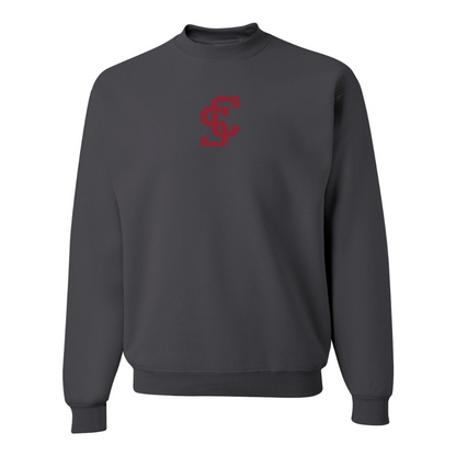Men's Santa Clara Broncos Logo  JERZEES NuBlend Crewneck Sweatshirt