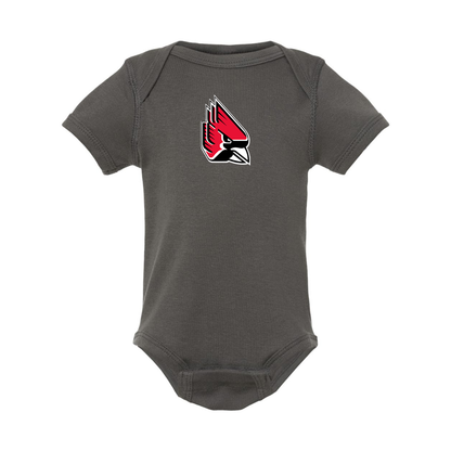 Ball State Cardinals  Rabbit Skins Infant Baby Rib Bodysuit