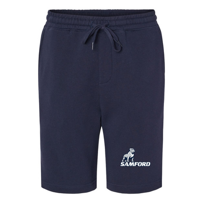 Men's Samford Bulldogs Logo Independent Trading Co Midweight Fleece Shorts