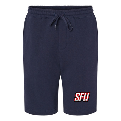 Men's Saint Francis Red Flash Logo Independent Trading Co Midweight Fleece Shorts