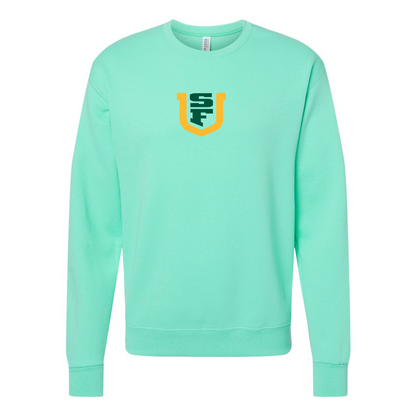 Men's San Francisco Dons Logo JERZEES NuBlend Crewneck Sweatshirt