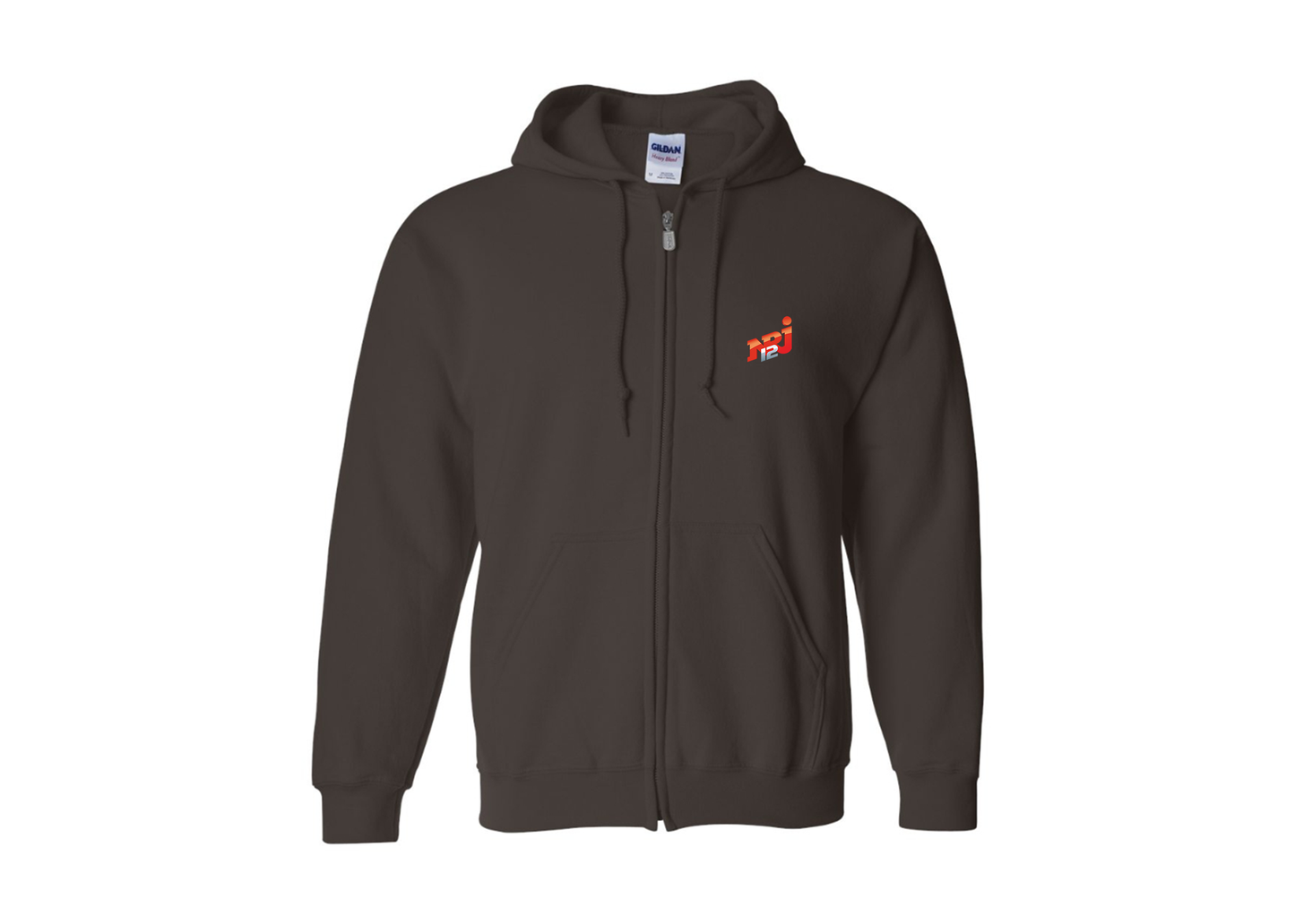 Men's NRJ 12 Logo Gildan  Heavy Blend Full Zip Hooded Sweatshirt