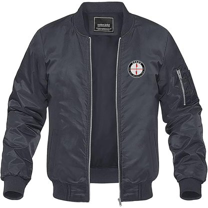 Men's Spada Vetture Sport Logo Lightweight Bomber Jacket Windbreaker Softshell Varsity Jacket Coat