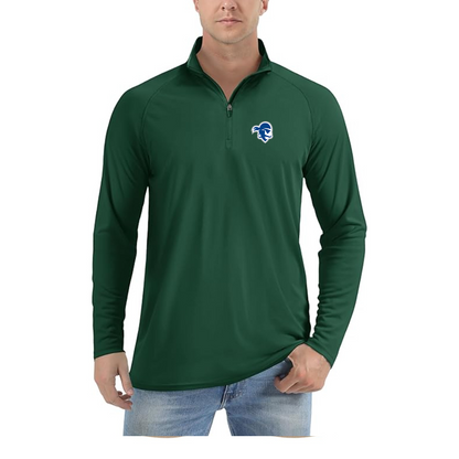 Men's Seton Hall Pirates Logo Lightweight Quarter-Zip Athletic Shirt Long Sleeve Performance Wear