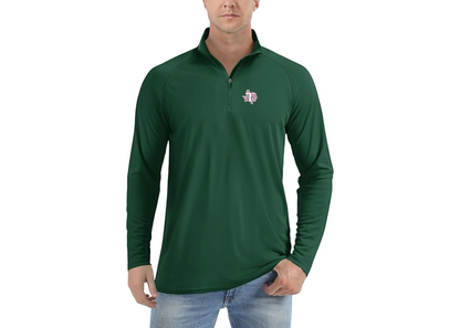 Men's Texas Southern Tigers Lightweight Quarter-Zip Athletic Shirt Long Sleeve Performance Wear
