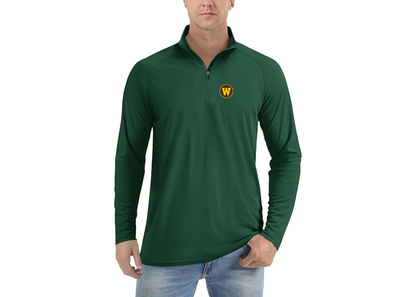 Men's Western Michigan Broncos Lightweight Quarter-Zip Athletic Shirt Long Sleeve Performance Wear