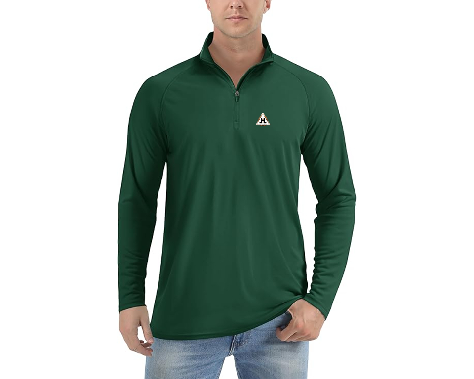 Men’s Hansa Logo Lightweight Quarter-Zip Athletic Shirt Long Sleeve Performance Wear