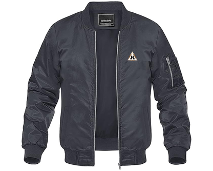 Men's Hansa Logo Lightweight Bomber Jacket Windbreaker Softshell Varsity Jacket Coat