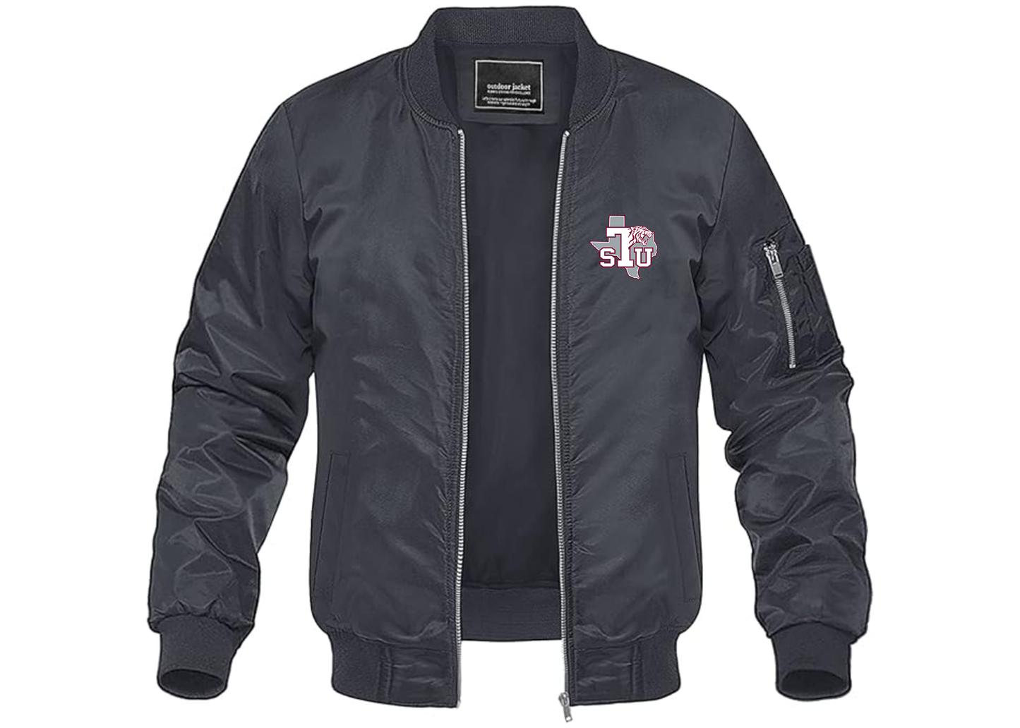 Men's Texas Southern Tigers Lightweight Bomber Jacket Windbreaker Softshell Varsity Jacket Coat