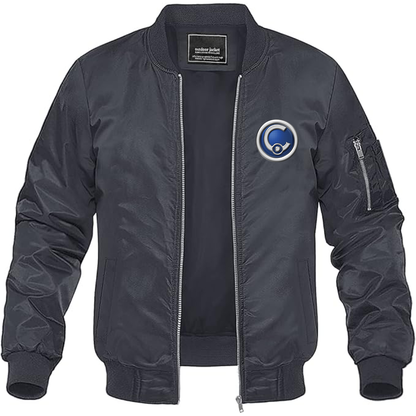 Men's Casalini Logo Lightweight Bomber Jacket Windbreaker Softshell Varsity Jacket Coat