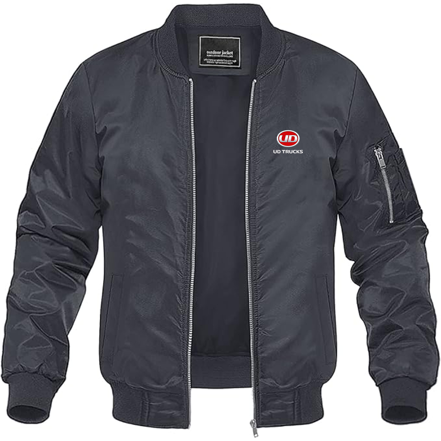 Men's UD Logo Lightweight Bomber Jacket Windbreaker Softshell Varsity Jacket Coat