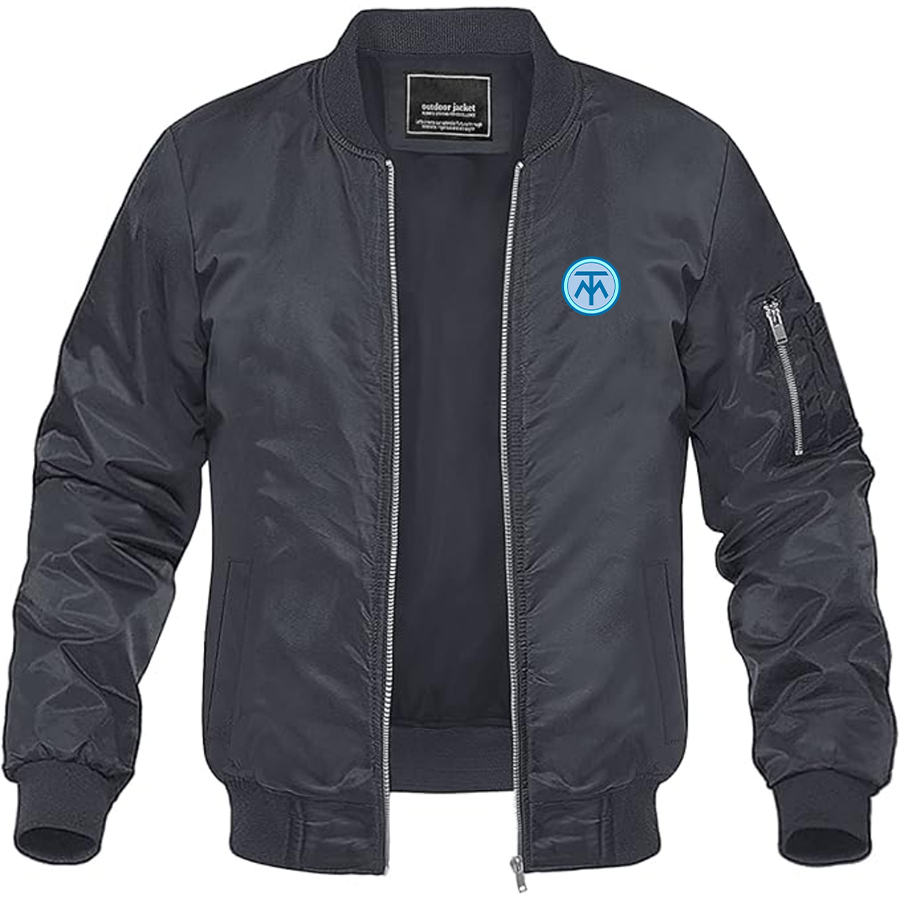 Men's Turcat Mery Logo Lightweight Bomber Jacket Windbreaker Softshell Varsity Jacket Coat