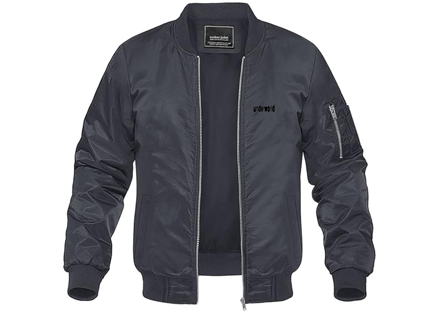 Men's Underworld Lightweight Bomber Jacket Windbreaker Softshell Varsity Jacket Coat