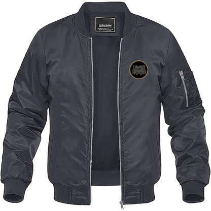 Men's Lynyrd Skynyrd Logo Lightweight Bomber Jacket Windbreaker Softshell Varsity Jacket Coat