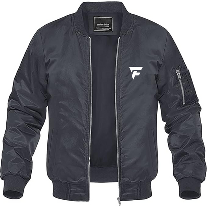 Men's Fittipaldi Logo Lightweight Bomber Jacket Windbreaker Softshell Varsity Jacket Coat
