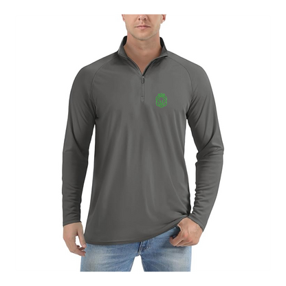 Men's Ahold Delhaize Symbol  Lightweight Quarter-Zip Athletic Shirt Long Sleeve Performance Wear