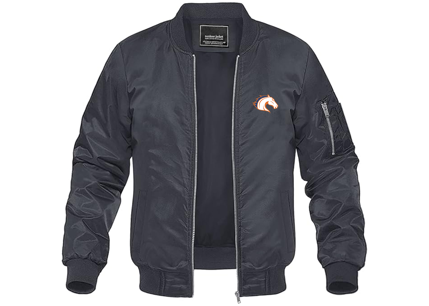 Men's Texas Arlington Mavericks Lightweight Bomber Jacket Windbreaker Softshell Varsity Jacket Coat
