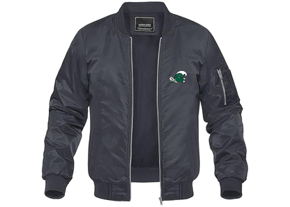 Men's Tulane Green Wave Lightweight Bomber Jacket Windbreaker Softshell Varsity Jacket Coat